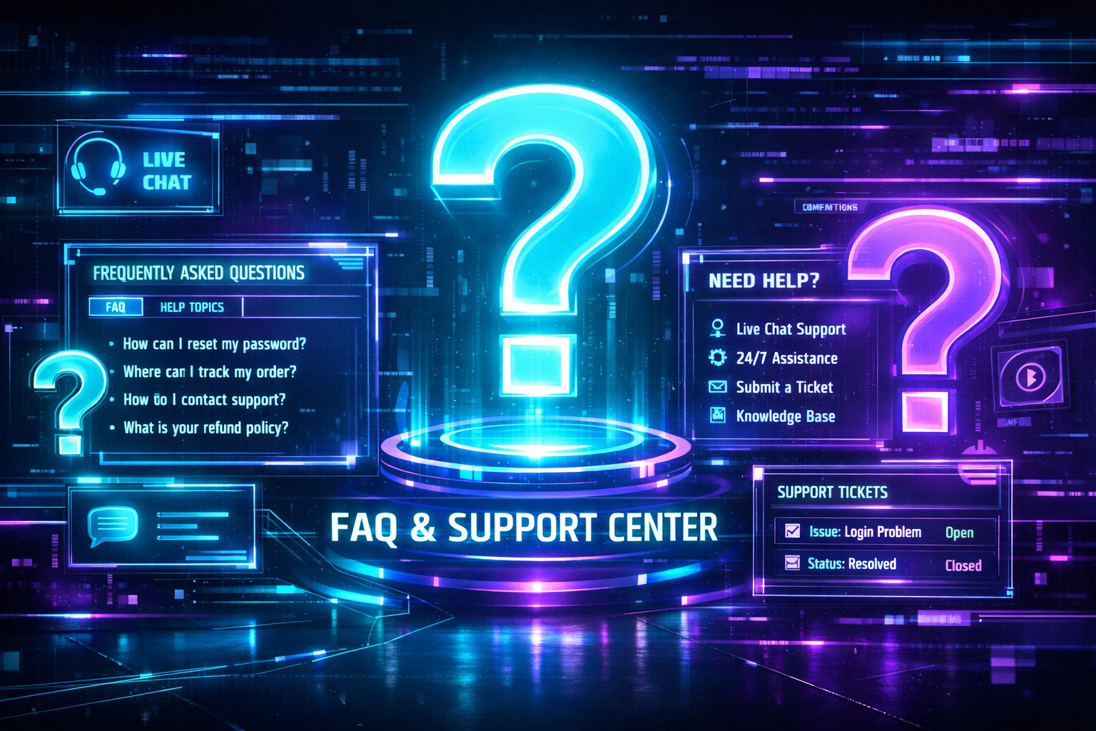 SSS ve destek merkezi görseli