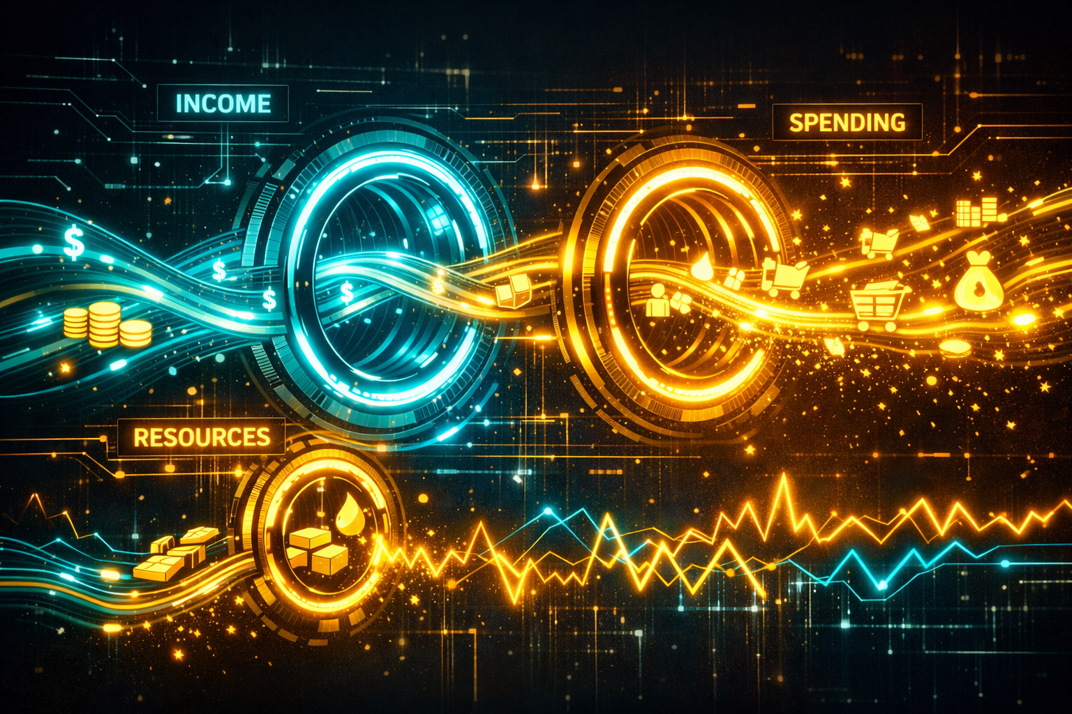Kaynak akışı ve ekonomik zamanlama görseli