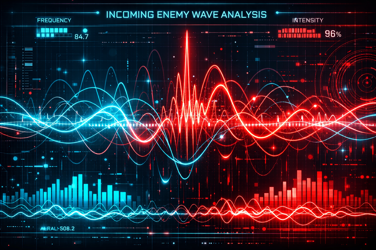 Soyut dalga deseni ve ritim analizi görseli